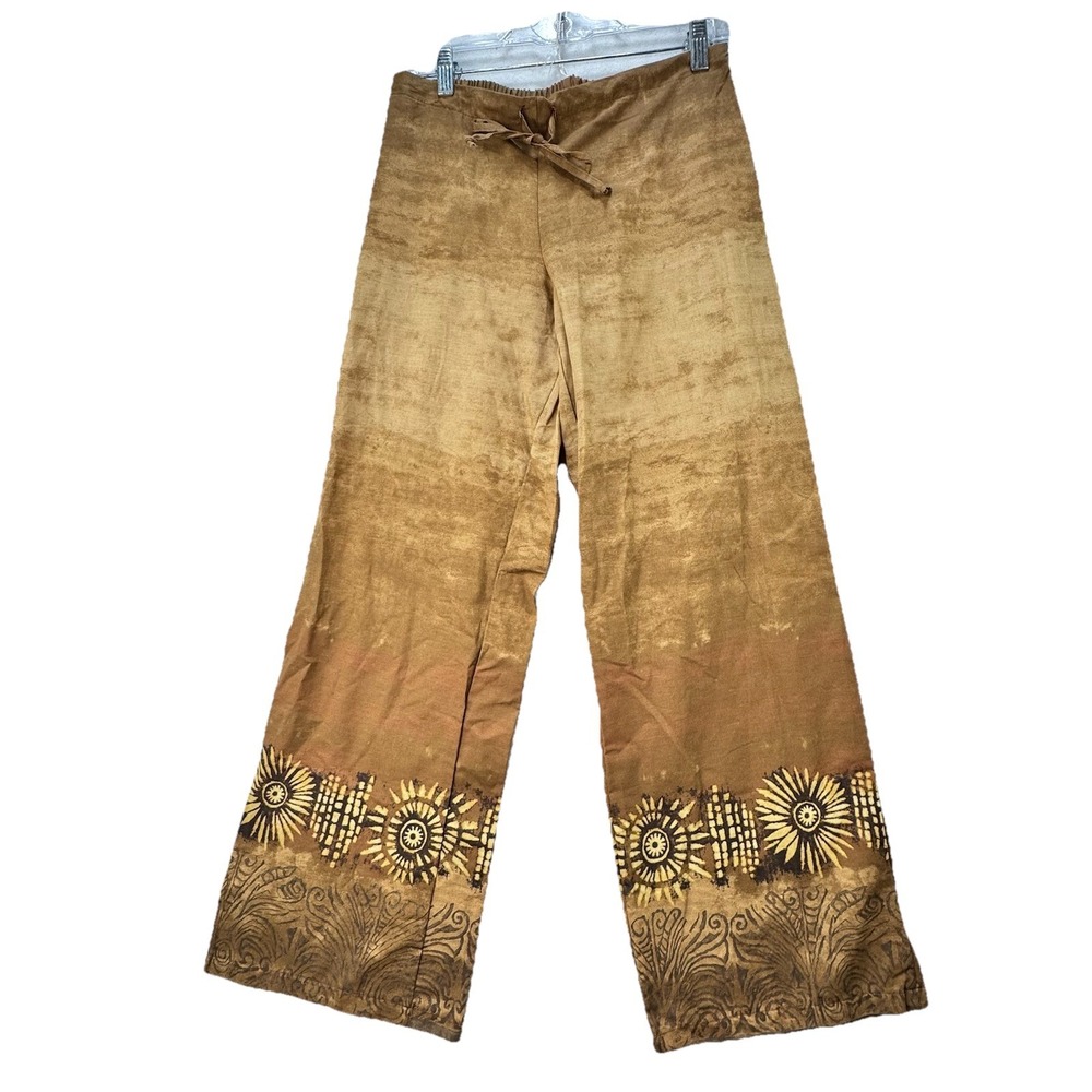 NWT Vintage 90's Wide Leg Pants Size Small Tie Dye Hippie Boho Festival Y2K